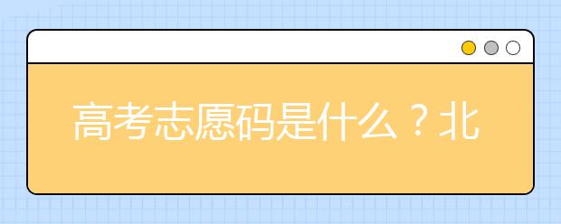 高考志愿碼是什么？北京市大學(xué)代碼為您整理如下！