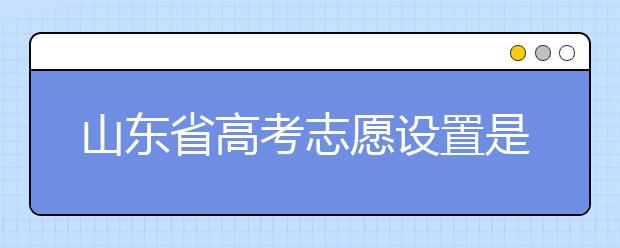 山東省高考志愿設(shè)置是什么？山東高考志愿怎么填？