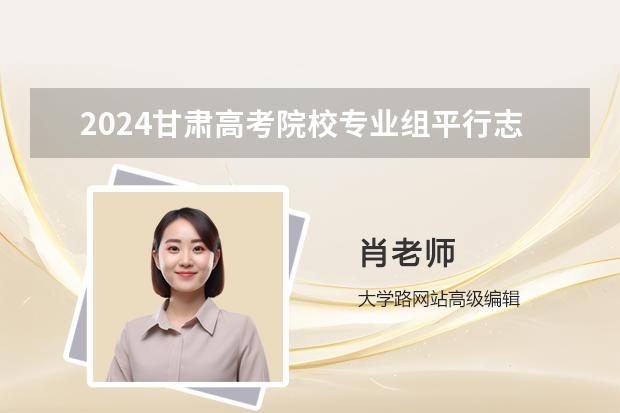 2024甘肅高考院校專業(yè)組平行志愿如何投檔